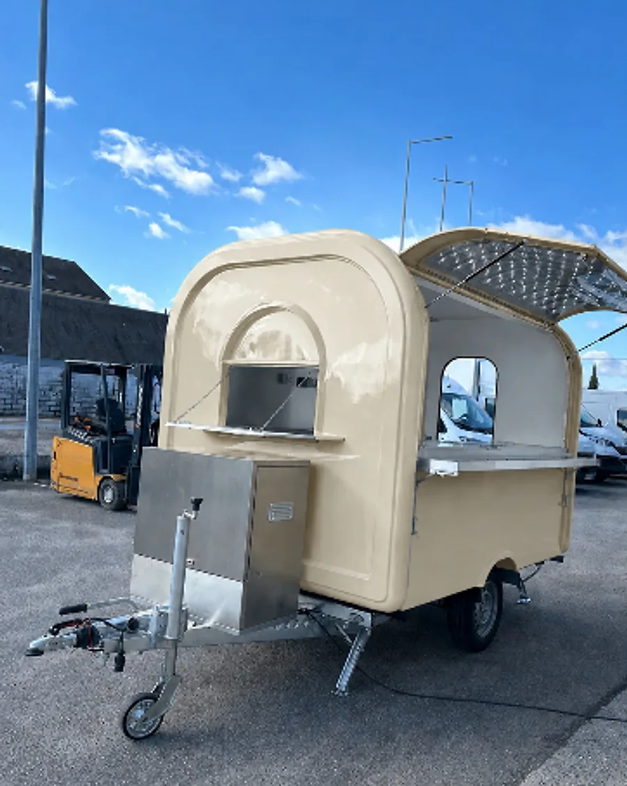 Remorque food truck L-280 en crème